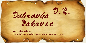 Dubravko Moković vizit kartica